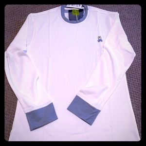 NWT Psycho Bunny Ribbed Long Sleeve Shirt M